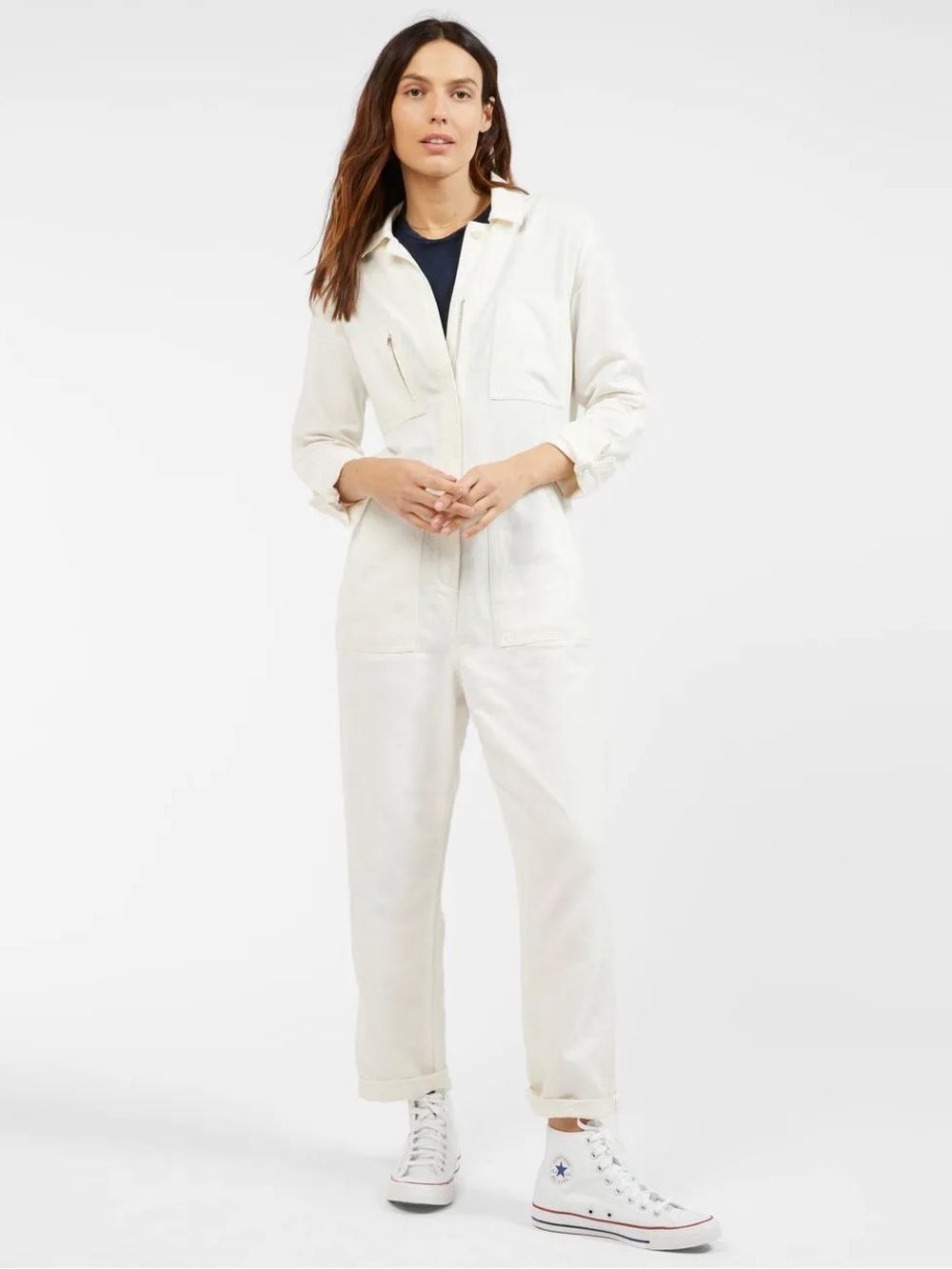 Outerknown Cream Women's Utility Overalls